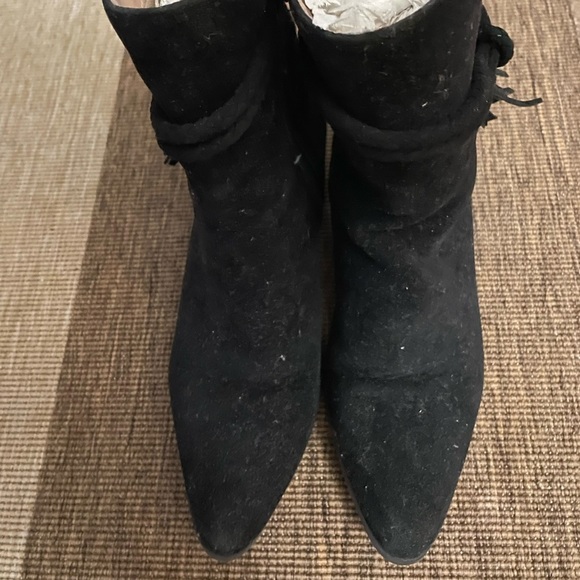 NWOT Black Suede Booties - Picture 1 of 6